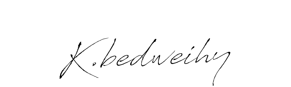 How to make K.bedweihy name signature. Use Antro_Vectra style for creating short signs online. This is the latest handwritten sign. K.bedweihy signature style 6 images and pictures png