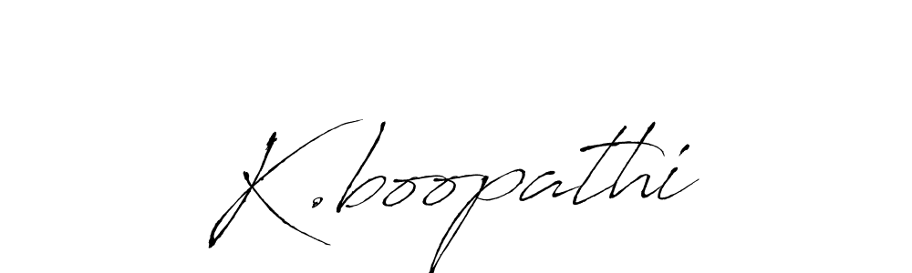 Design your own signature with our free online signature maker. With this signature software, you can create a handwritten (Antro_Vectra) signature for name K.boopathi. K.boopathi signature style 6 images and pictures png