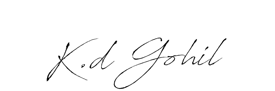 Design your own signature with our free online signature maker. With this signature software, you can create a handwritten (Antro_Vectra) signature for name K.d Gohil. K.d Gohil signature style 6 images and pictures png