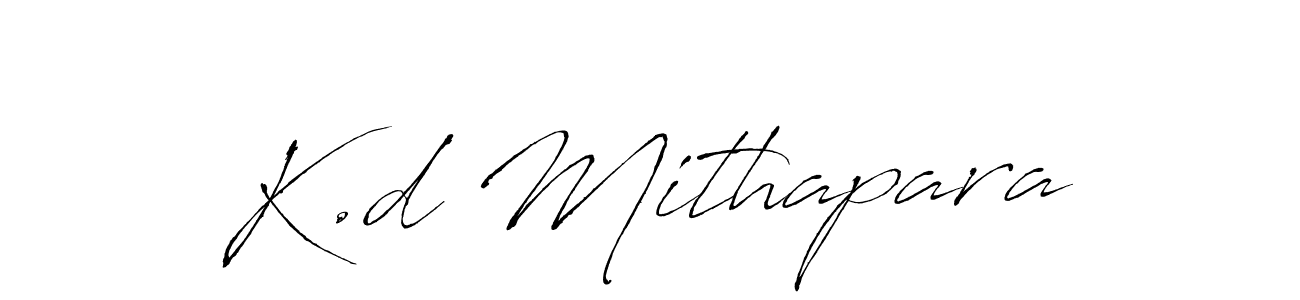 Make a beautiful signature design for name K.d Mithapara. With this signature (Antro_Vectra) style, you can create a handwritten signature for free. K.d Mithapara signature style 6 images and pictures png