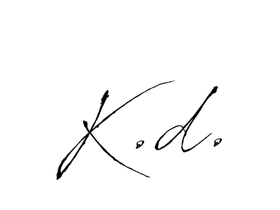 How to make K.d. signature? Antro_Vectra is a professional autograph style. Create handwritten signature for K.d. name. K.d. signature style 6 images and pictures png