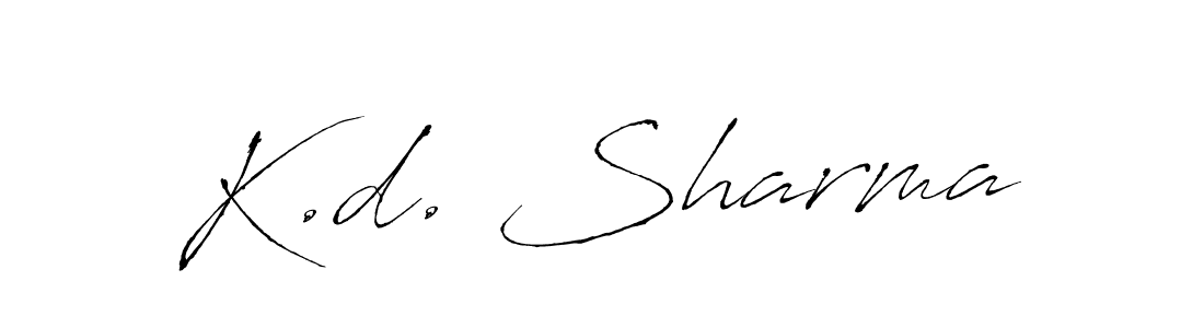 Create a beautiful signature design for name K.d. Sharma. With this signature (Antro_Vectra) fonts, you can make a handwritten signature for free. K.d. Sharma signature style 6 images and pictures png