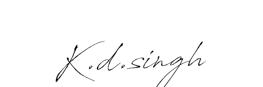 How to make K.d.singh signature? Antro_Vectra is a professional autograph style. Create handwritten signature for K.d.singh name. K.d.singh signature style 6 images and pictures png