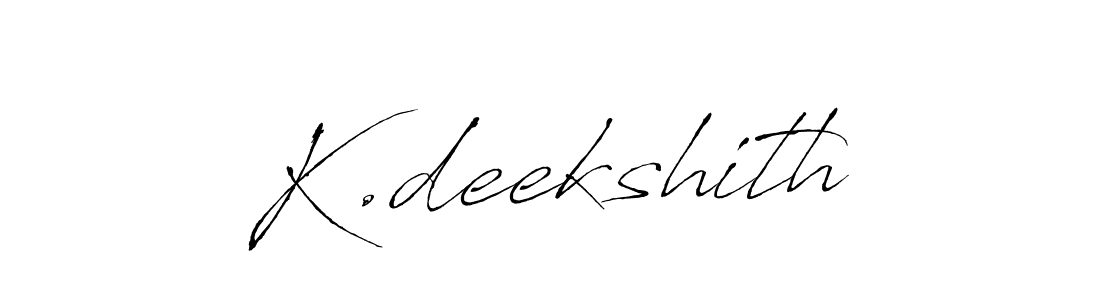 Also we have K.deekshith name is the best signature style. Create professional handwritten signature collection using Antro_Vectra autograph style. K.deekshith signature style 6 images and pictures png