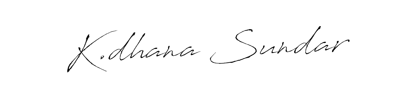 Similarly Antro_Vectra is the best handwritten signature design. Signature creator online .You can use it as an online autograph creator for name K.dhana Sundar. K.dhana Sundar signature style 6 images and pictures png