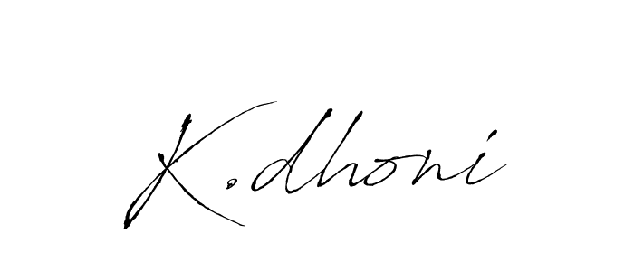 You should practise on your own different ways (Antro_Vectra) to write your name (K.dhoni) in signature. don't let someone else do it for you. K.dhoni signature style 6 images and pictures png