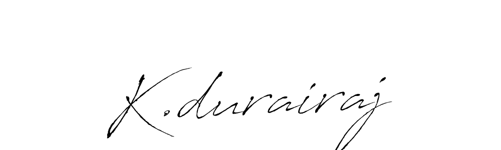 This is the best signature style for the K.durairaj name. Also you like these signature font (Antro_Vectra). Mix name signature. K.durairaj signature style 6 images and pictures png