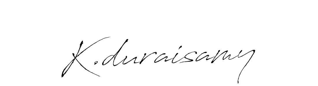 Create a beautiful signature design for name K.duraisamy. With this signature (Antro_Vectra) fonts, you can make a handwritten signature for free. K.duraisamy signature style 6 images and pictures png