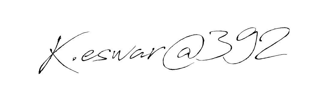 The best way (Antro_Vectra) to make a short signature is to pick only two or three words in your name. The name K.eswar@392 include a total of six letters. For converting this name. K.eswar@392 signature style 6 images and pictures png