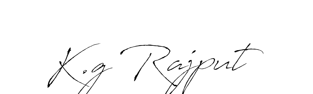 How to make K.g Rajput signature? Antro_Vectra is a professional autograph style. Create handwritten signature for K.g Rajput name. K.g Rajput signature style 6 images and pictures png