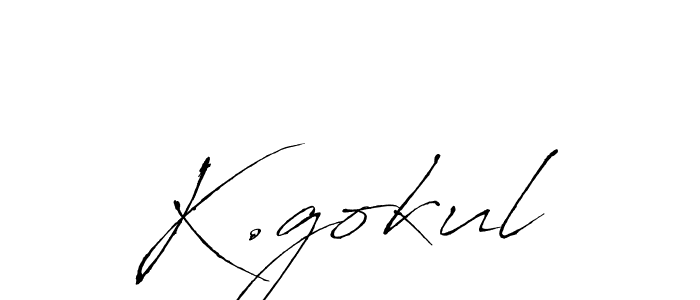 Antro_Vectra is a professional signature style that is perfect for those who want to add a touch of class to their signature. It is also a great choice for those who want to make their signature more unique. Get K.gokul name to fancy signature for free. K.gokul signature style 6 images and pictures png