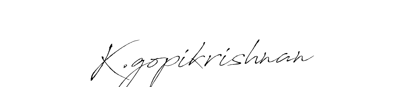 You should practise on your own different ways (Antro_Vectra) to write your name (K.gopikrishnan) in signature. don't let someone else do it for you. K.gopikrishnan signature style 6 images and pictures png