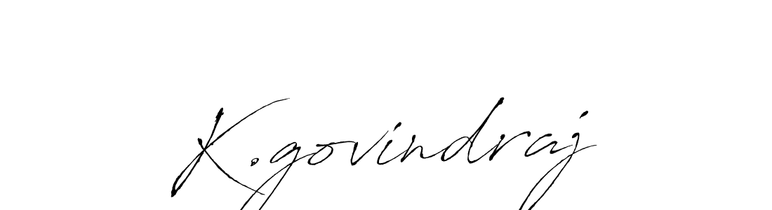 How to make K.govindraj signature? Antro_Vectra is a professional autograph style. Create handwritten signature for K.govindraj name. K.govindraj signature style 6 images and pictures png