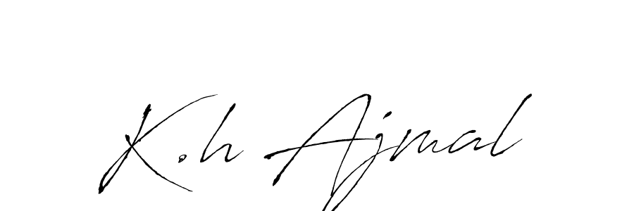 Here are the top 10 professional signature styles for the name K.h Ajmal. These are the best autograph styles you can use for your name. K.h Ajmal signature style 6 images and pictures png