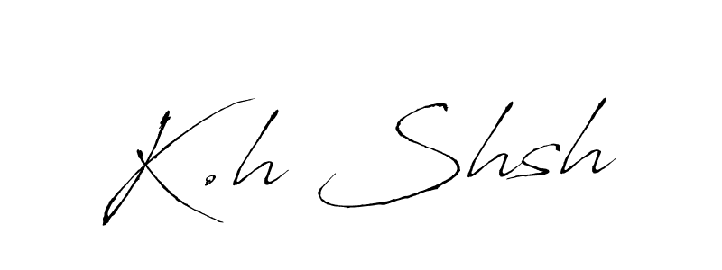 How to make K.h Shsh name signature. Use Antro_Vectra style for creating short signs online. This is the latest handwritten sign. K.h Shsh signature style 6 images and pictures png