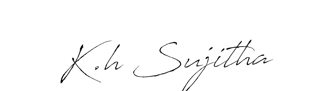 Use a signature maker to create a handwritten signature online. With this signature software, you can design (Antro_Vectra) your own signature for name K.h Sujitha. K.h Sujitha signature style 6 images and pictures png