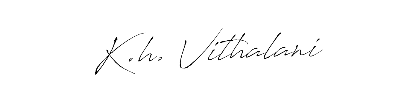 K.h. Vithalani stylish signature style. Best Handwritten Sign (Antro_Vectra) for my name. Handwritten Signature Collection Ideas for my name K.h. Vithalani. K.h. Vithalani signature style 6 images and pictures png