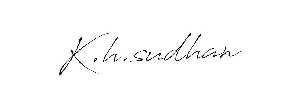 if you are searching for the best signature style for your name K.h.sudhan. so please give up your signature search. here we have designed multiple signature styles  using Antro_Vectra. K.h.sudhan signature style 6 images and pictures png