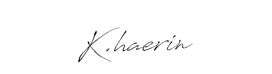 How to make K.haerin♡ name signature. Use Antro_Vectra style for creating short signs online. This is the latest handwritten sign. K.haerin♡ signature style 6 images and pictures png