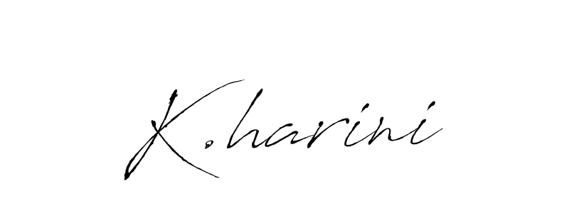 You should practise on your own different ways (Antro_Vectra) to write your name (K.harini) in signature. don't let someone else do it for you. K.harini signature style 6 images and pictures png