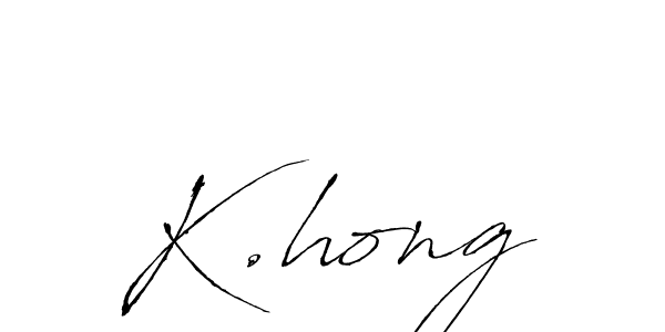 Create a beautiful signature design for name K.hong. With this signature (Antro_Vectra) fonts, you can make a handwritten signature for free. K.hong signature style 6 images and pictures png