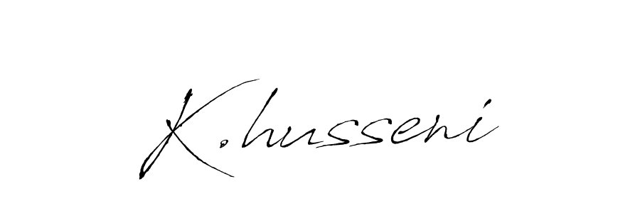 Use a signature maker to create a handwritten signature online. With this signature software, you can design (Antro_Vectra) your own signature for name K.husseni. K.husseni signature style 6 images and pictures png