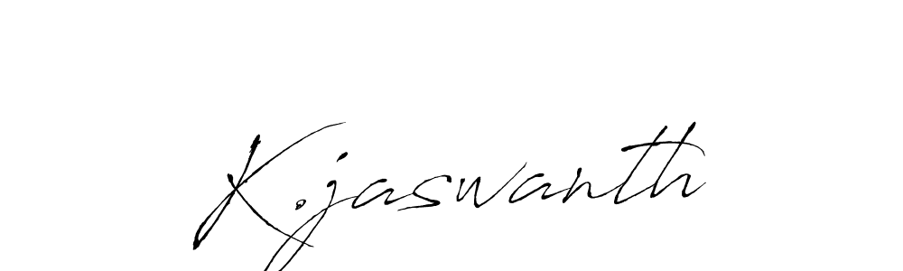 Make a beautiful signature design for name K.jaswanth. With this signature (Antro_Vectra) style, you can create a handwritten signature for free. K.jaswanth signature style 6 images and pictures png