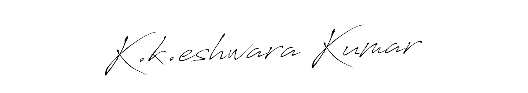 Design your own signature with our free online signature maker. With this signature software, you can create a handwritten (Antro_Vectra) signature for name K.k.eshwara Kumar. K.k.eshwara Kumar signature style 6 images and pictures png