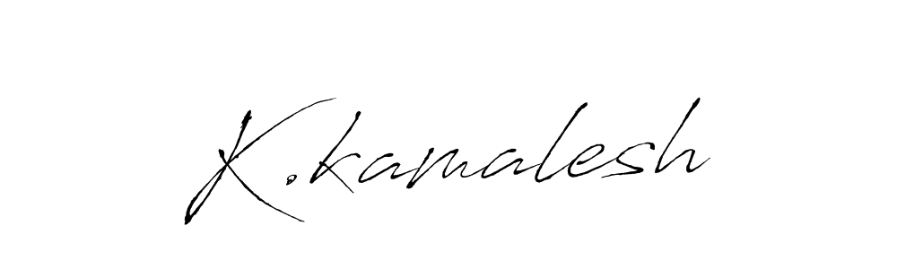 K.kamalesh stylish signature style. Best Handwritten Sign (Antro_Vectra) for my name. Handwritten Signature Collection Ideas for my name K.kamalesh. K.kamalesh signature style 6 images and pictures png