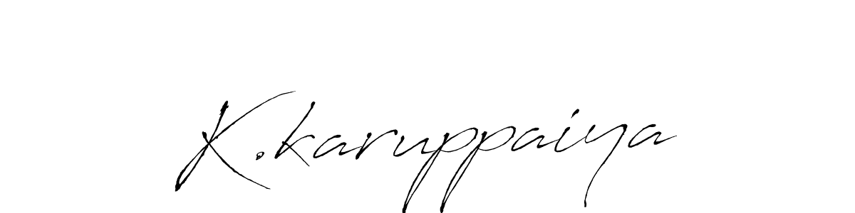 K.karuppaiya stylish signature style. Best Handwritten Sign (Antro_Vectra) for my name. Handwritten Signature Collection Ideas for my name K.karuppaiya. K.karuppaiya signature style 6 images and pictures png