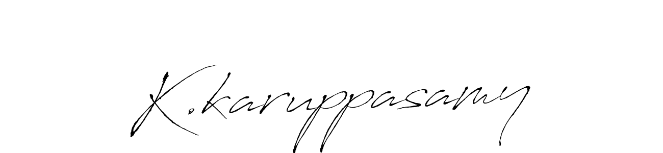 You should practise on your own different ways (Antro_Vectra) to write your name (K.karuppasamy) in signature. don't let someone else do it for you. K.karuppasamy signature style 6 images and pictures png