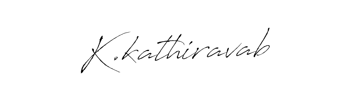 This is the best signature style for the K.kathiravab name. Also you like these signature font (Antro_Vectra). Mix name signature. K.kathiravab signature style 6 images and pictures png