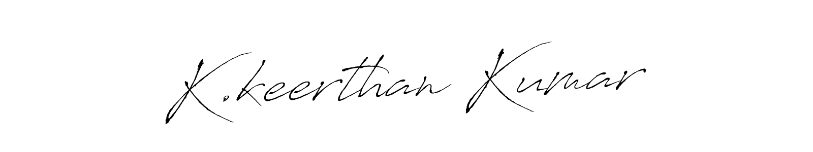 Create a beautiful signature design for name K.keerthan Kumar. With this signature (Antro_Vectra) fonts, you can make a handwritten signature for free. K.keerthan Kumar signature style 6 images and pictures png