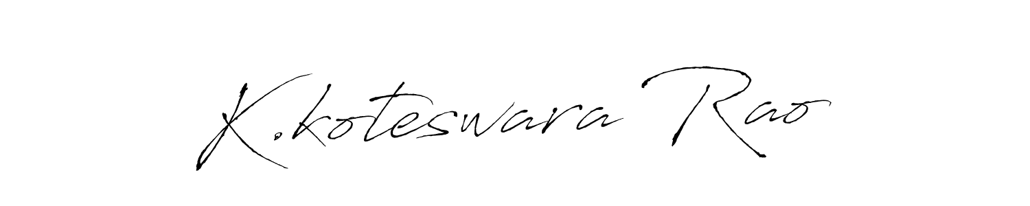 Antro_Vectra is a professional signature style that is perfect for those who want to add a touch of class to their signature. It is also a great choice for those who want to make their signature more unique. Get K.koteswara Rao name to fancy signature for free. K.koteswara Rao signature style 6 images and pictures png