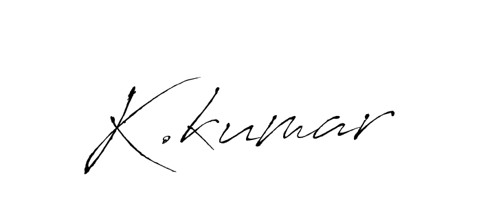 How to make K.kumar signature? Antro_Vectra is a professional autograph style. Create handwritten signature for K.kumar name. K.kumar signature style 6 images and pictures png