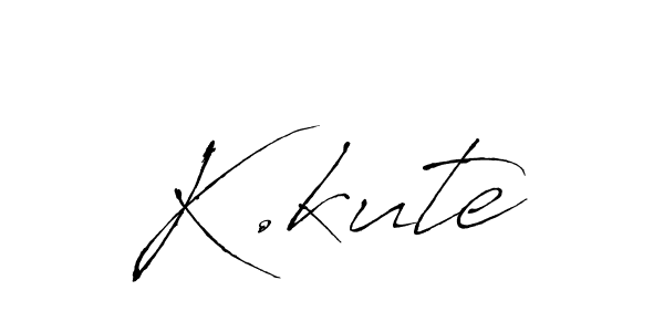 Also we have K.kute name is the best signature style. Create professional handwritten signature collection using Antro_Vectra autograph style. K.kute signature style 6 images and pictures png