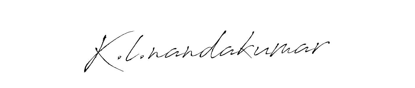 Make a beautiful signature design for name K.l.nandakumar. With this signature (Antro_Vectra) style, you can create a handwritten signature for free. K.l.nandakumar signature style 6 images and pictures png