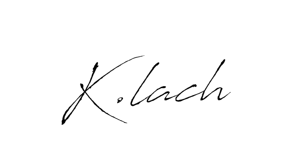 Antro_Vectra is a professional signature style that is perfect for those who want to add a touch of class to their signature. It is also a great choice for those who want to make their signature more unique. Get K.lach name to fancy signature for free. K.lach signature style 6 images and pictures png