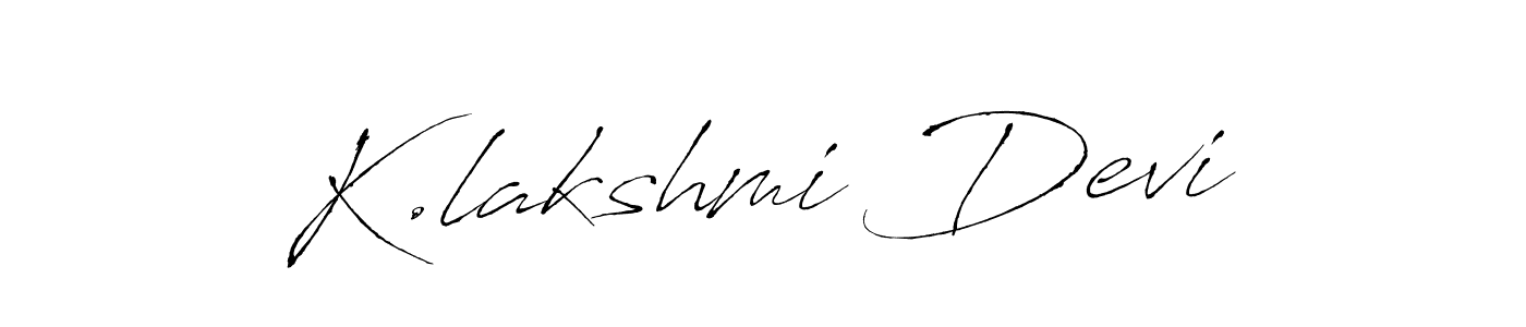 How to make K.lakshmi Devi signature? Antro_Vectra is a professional autograph style. Create handwritten signature for K.lakshmi Devi name. K.lakshmi Devi signature style 6 images and pictures png