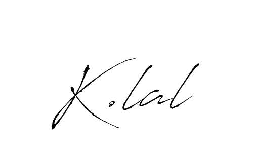 Antro_Vectra is a professional signature style that is perfect for those who want to add a touch of class to their signature. It is also a great choice for those who want to make their signature more unique. Get K.lal name to fancy signature for free. K.lal signature style 6 images and pictures png