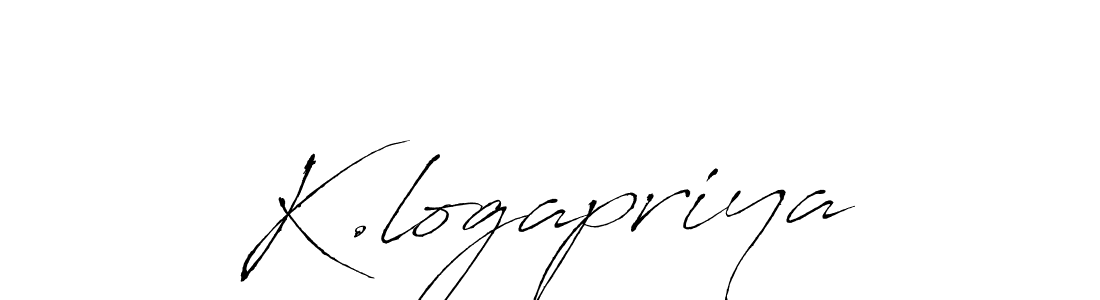 if you are searching for the best signature style for your name K.logapriya. so please give up your signature search. here we have designed multiple signature styles  using Antro_Vectra. K.logapriya signature style 6 images and pictures png