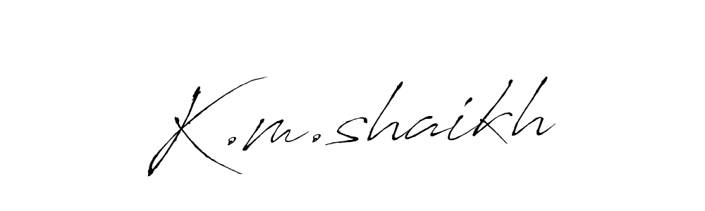 Make a beautiful signature design for name K.m.shaikh. Use this online signature maker to create a handwritten signature for free. K.m.shaikh signature style 6 images and pictures png