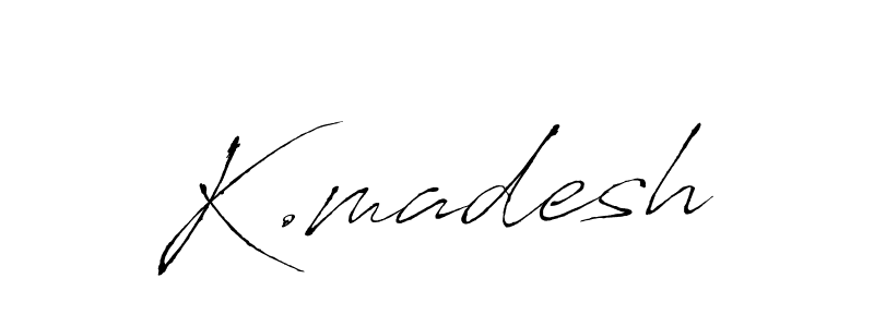 Use a signature maker to create a handwritten signature online. With this signature software, you can design (Antro_Vectra) your own signature for name K.madesh. K.madesh signature style 6 images and pictures png