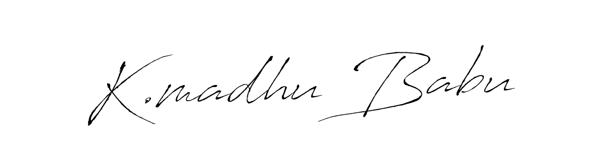 Use a signature maker to create a handwritten signature online. With this signature software, you can design (Antro_Vectra) your own signature for name K.madhu Babu. K.madhu Babu signature style 6 images and pictures png