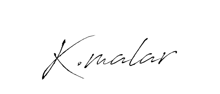 You should practise on your own different ways (Antro_Vectra) to write your name (K.malar) in signature. don't let someone else do it for you. K.malar signature style 6 images and pictures png