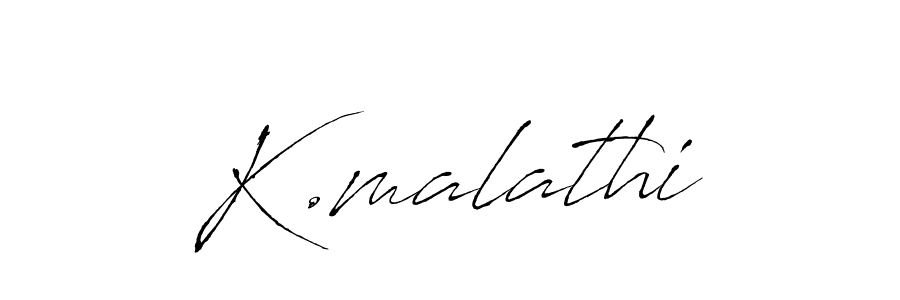 How to make K.malathi name signature. Use Antro_Vectra style for creating short signs online. This is the latest handwritten sign. K.malathi signature style 6 images and pictures png