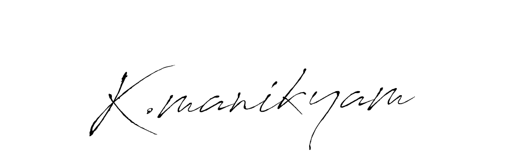 The best way (Antro_Vectra) to make a short signature is to pick only two or three words in your name. The name K.manikyam include a total of six letters. For converting this name. K.manikyam signature style 6 images and pictures png