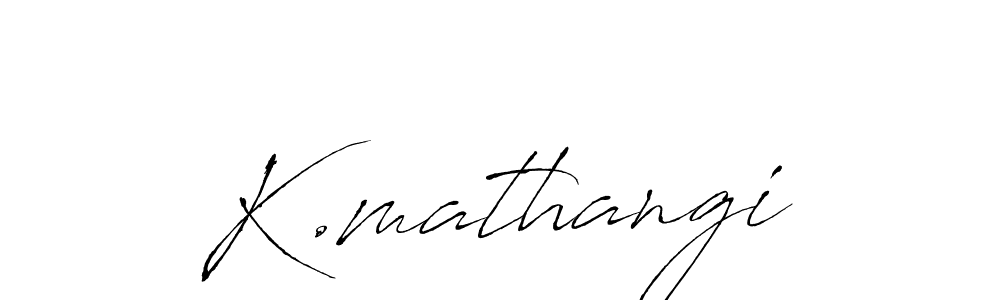 How to make K.mathangi name signature. Use Antro_Vectra style for creating short signs online. This is the latest handwritten sign. K.mathangi signature style 6 images and pictures png