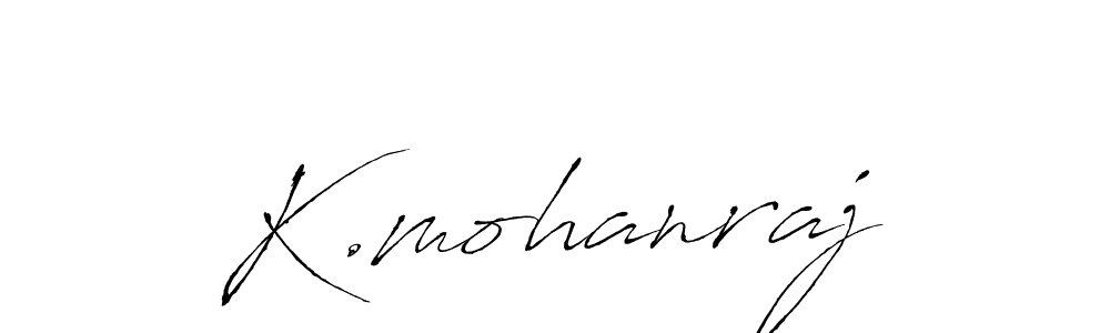 The best way (Antro_Vectra) to make a short signature is to pick only two or three words in your name. The name K.mohanraj include a total of six letters. For converting this name. K.mohanraj signature style 6 images and pictures png