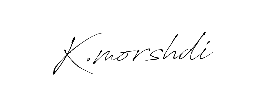 How to make K.morshdi signature? Antro_Vectra is a professional autograph style. Create handwritten signature for K.morshdi name. K.morshdi signature style 6 images and pictures png